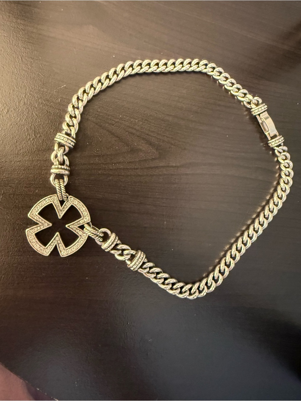 Brighton Silver-Tone Chain Necklace with Cross Motif - Picture 5 of 6